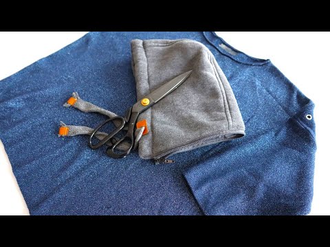 I noticed how a Chinese woman cuts up old sweaters and makes unusual hats and did the same