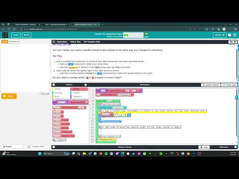 Code.org - CS Discoveries - Unit 3: Interactive Animations & Games: Lesson 16: Level 3