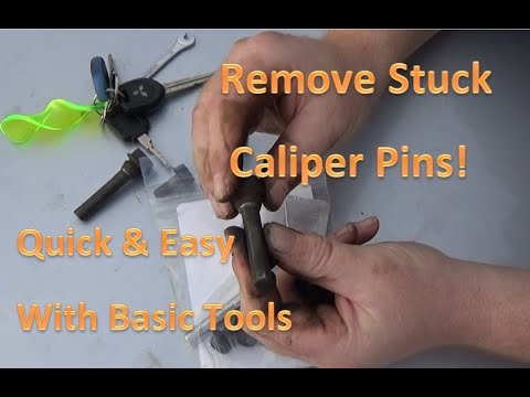 Remove stuck seized Mitsubishi L200 / Triton caliper slider pins and replace with boots & pin kit