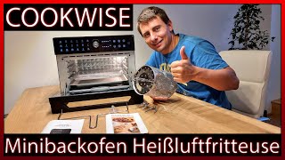 Heißluftfritteuse Minibackofen cookwise Combo 30L, 20-in-1 Airfryer 1800W | Unboxing + Test + Review