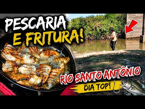 Pescaria e fritura no rio santo Antônio no Tocantins #pesca #pescaria #rio