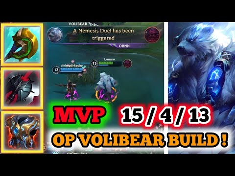 Volibear | Nemesis Duel | Crazy OP Build | Wild Rift Jungle Gameplay | Season 9