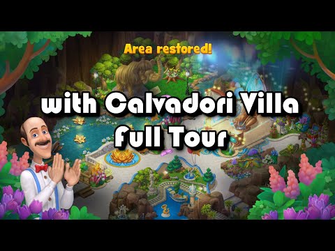 Gardenscapes New Acres Calvadori Villa Complete - Full Tour - Calvadori's Final Garden - Day 5