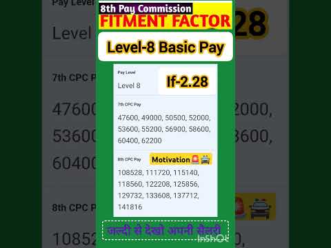 Level 8 Salary✨ #8thpaycommission #8thpaycommissionnews #8th #basicpay #shorts #trending #shortfeed