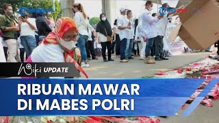 Aksi Damai Mabes Polri, Ribuan Mawar Jadi Simbol Dukungan ke Kapolri Usut Tuntas Kasus Brigadir J