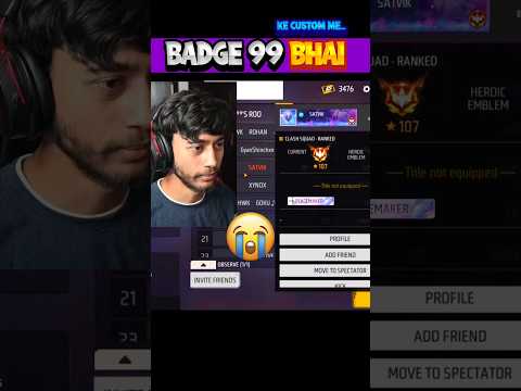 Badge 99 भाई ke full map custom में ye kya हो gaya🤩#short