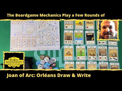 The Boardgame Mechanics Play a Few Rounds of Joan of Arc: Orleans Draw & Write