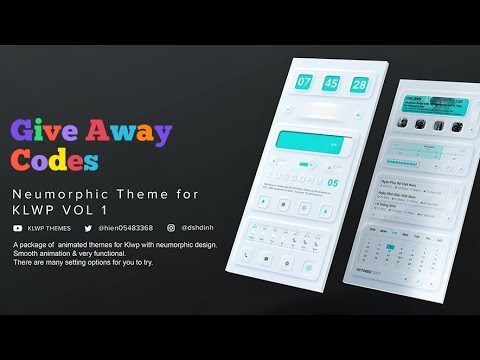 Neumorphic KLWP theme Vol 1