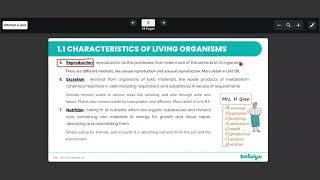 Characteristics of living organisms.