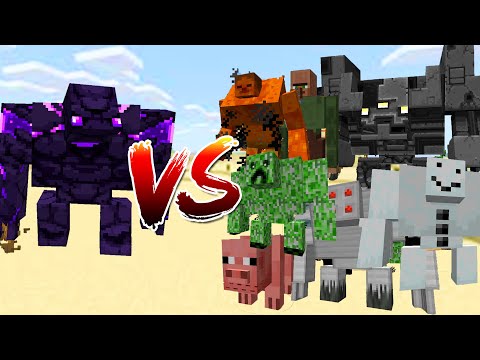Ender Golem vs CrimsonSteve's more mobs In Minecraft