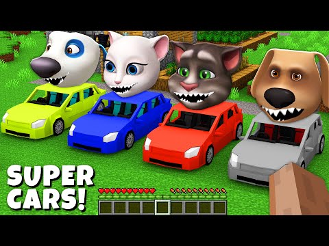 I found CARS OF TALKING TOM EXE AND ANGELA EXE and BEN EXE in Minecraft - Gameplay - Coffin Meme