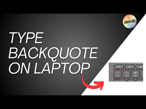 How To Type Backquote On Laptop | Write Backtick Symbol In Laptop Keyboard