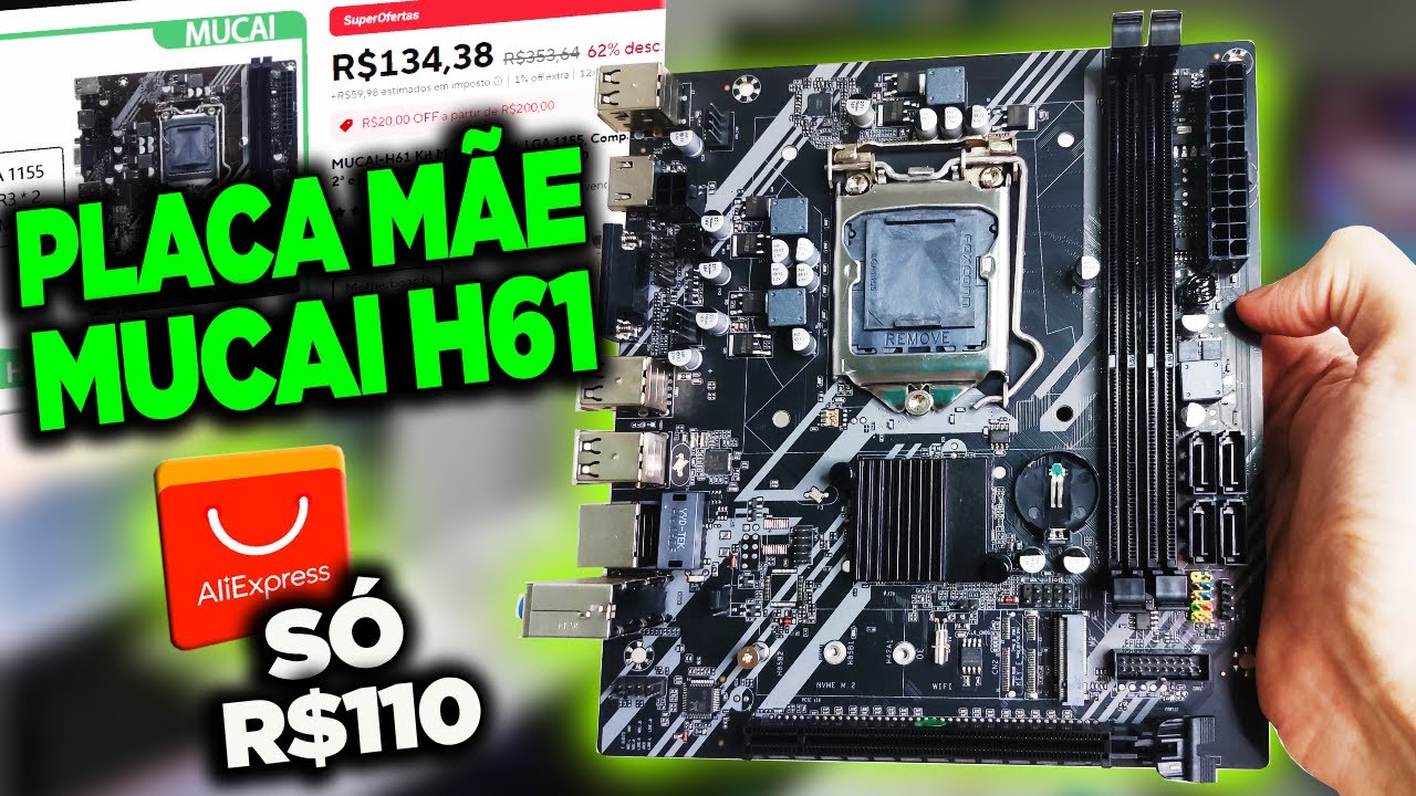 COMPREI A PLACA MÃE 1155 MUCAI POR R$110, CHEGOU DESSE JEITO