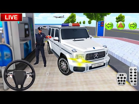 🟩🔴Live Now🔴3D Driving Class Simulation - funny Refuel His Super police Car Driving Gameplays
