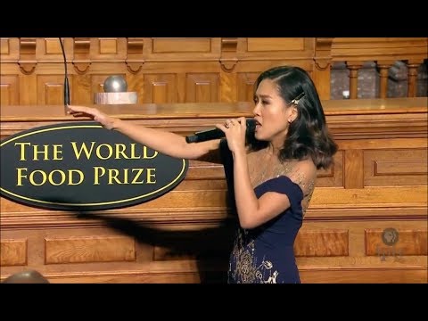 RACHELLE ANN GO sings at the 2019 World Food Prize Laureate Awards
