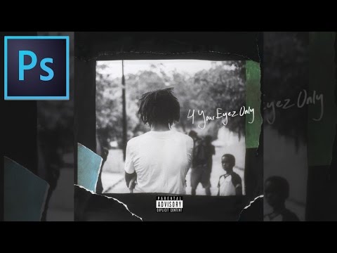 J Cole - 4 Your Eyez Only ALBUM Cover Art Recreation ( Adobe Photoshop Tutorial / How to)
