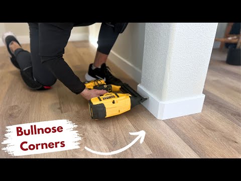 Complete Guide to Installing Baseboards (Even with Bullnose Corners) for Beginners | Builds by Maz