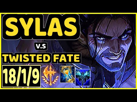 XIOH (SYLAS) vs TWISTED FATE - 18/1/9 KDA MID GAMEPLAY - EUW Ranked MASTER