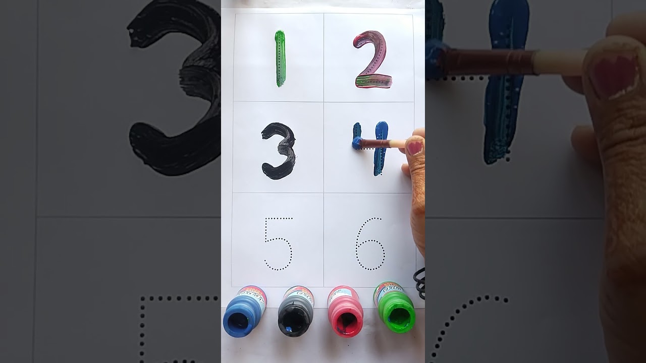 Counting Numbers | write and read numbers | 123 learning for kids | 1-6 | 12345 counting for kids