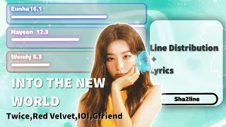 Download lagu INTO THE NEW WORLD - TWICE, RED VELVET, IOI, GFRIEND Line distribution Lyrics mp3