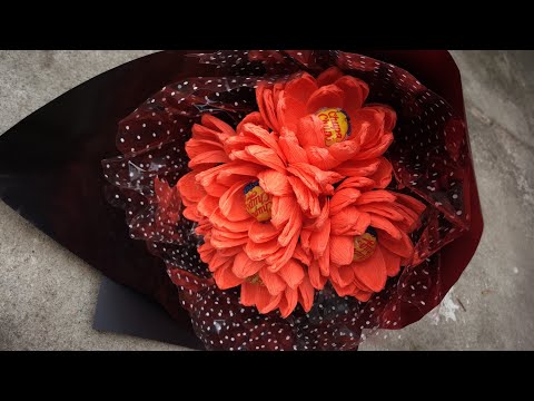 ABC TV | How To Make Valentine's Day Paper Flower Bouquet From Crepe Paper - Craft Tutorial