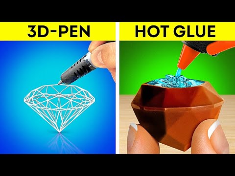 3D PEN vs HOT GLUE | Which Works Better? HACKS vs GADGETS | Amazing TikTok DIYs and Hacks