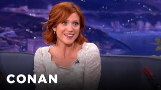 Brittany Snow Trained Her Dog With A Cartoon Voice | CONAN on TBS