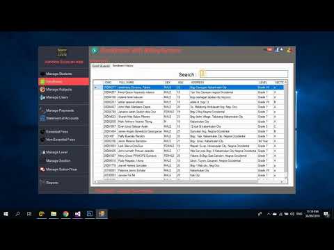 Enrollment with Billing System in VB.Net and Bunifu Frameworks with Source Code | SourceCodester