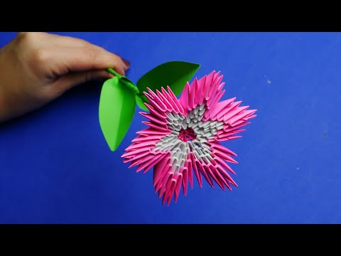 How to make a paper flower. 3D origami tutorial