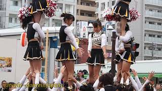 【大学生 チア】女子大生チア 高度な技披露【美女】japanese cheerleader