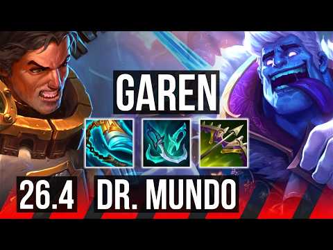 GAREN vs DR. MUNDO (TOP) | 101K damage, 7k gold comeback | EUW Master | 26.4