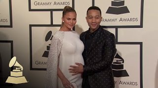 John Legend and Chrissy Teigen | Fashion Cam | 58th GRAMMYs