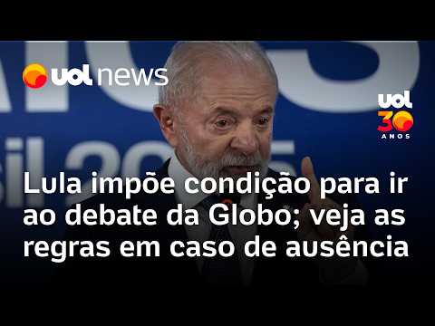 Lula impõe condição para ir ao debate presidencial da Globo; entenda as regras em caso de ausência