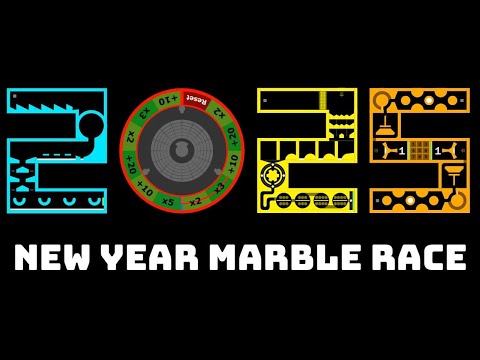 2025 New Year Marble Race | Tic-Tac-Toe & Get The Core