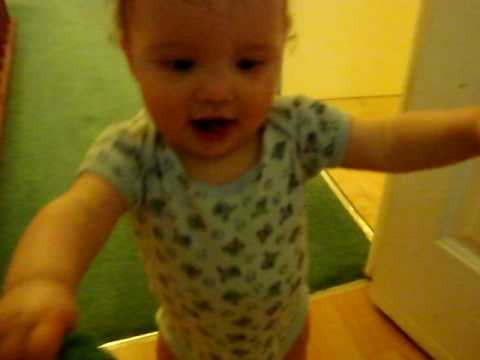 Loki 10 months and chasing Dada!