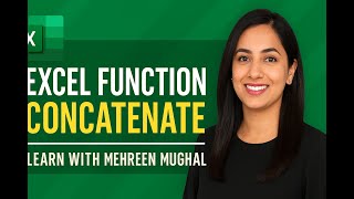 CONCATENATE FUNCTION IN EXCEL