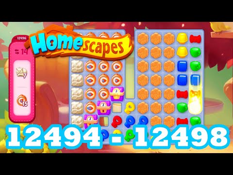 Homescapes Level 12494 - 12498 HD 3 - match puzzle Gameplay | android | IOS | 12495 | 12496 | 12497