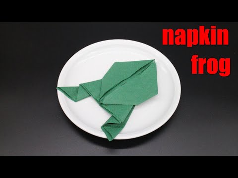 Servietten falten Frosch für Frühling & Sommer W+