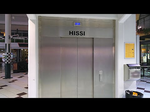 Very nice 2000 OTIS 2000H hydraulic glass elevator @ Hansa shopping center, Kouvola FIN