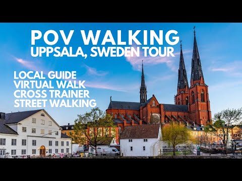 POV WALKING VIDEO UPPSALA, SWEDEN VIRTUAL TOUR, SEE THE WORLD, LOCAL GUIDE, STREET WALK - UHD