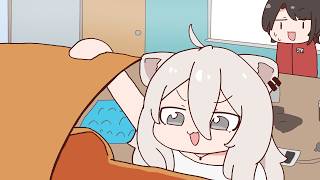 ライオンの檻にうっかり迷い込んでしまったアヒル【手描き/獅白ぼたん/大空スバル】