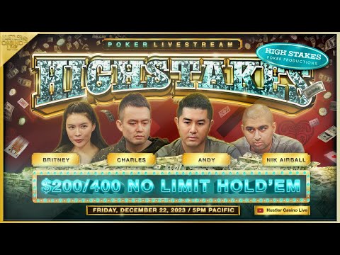 SUPER HIGH STAKES $200/400/800! Andy, Nik Airball, Britney, Charles, Peter! Commentary by RaverPoker