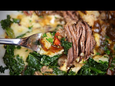 Instant Pot Wine-Braised Short Ribs with Mushrooms and Gravy