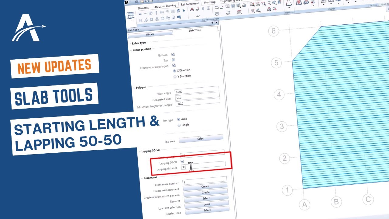 ALLTO Slab PythonParts | Define starting length & Lapping Length 50-50