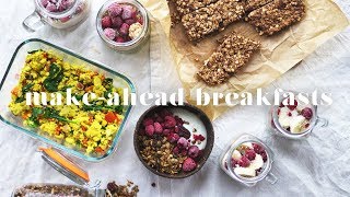 5 MAKE-AHEAD VEGAN BREAKFAST RECIPES | Quick & Easy Meal Prep