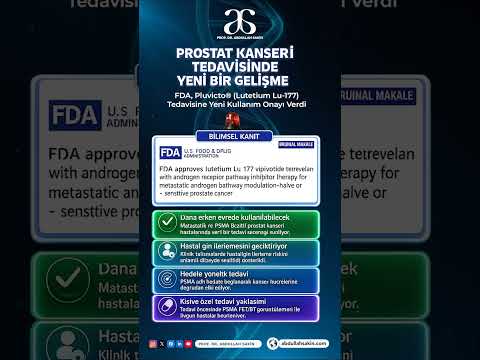 Fda'dan Prostat Kanseri̇ Tedavi̇si̇nde Yeni̇ Bi̇r Dönem!
