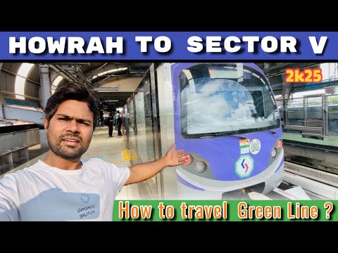 Howrah To Salt Lake Sector V by Metro || How To Travel Green Line Metro 