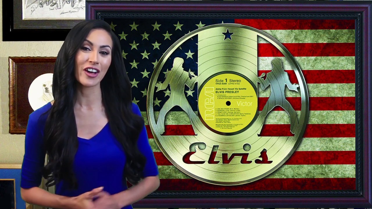 Cherry Wood Flag Gold LP Displays