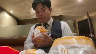 【元力士】チーズバーガー６個とポテトLとナゲット５個を喰らう【大食い】