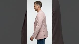 Men’s Red Brick Seersucker 2 Button Blazer, Lightweight Summer Sport Coat for Dress Casual Wear video